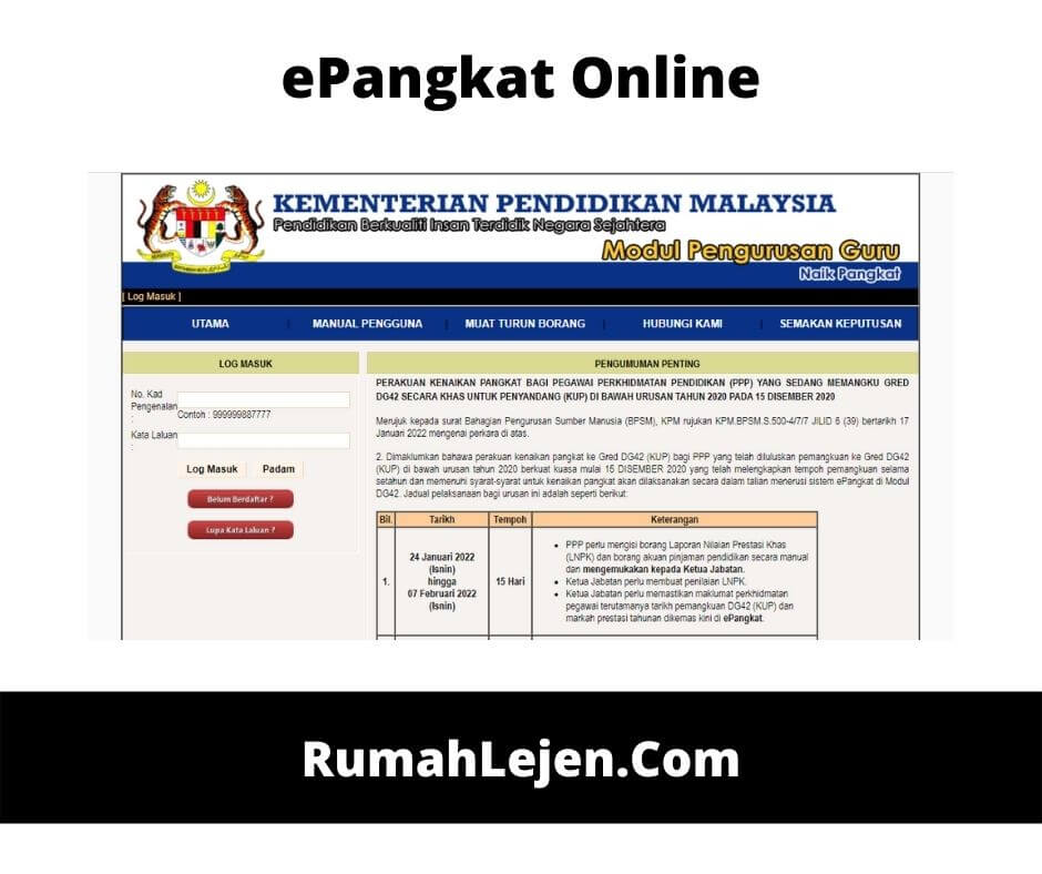 ePangkat Online